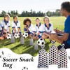 Sunnymove 100 Pack Soccer Treat Bags Cellophane Bags with Twist