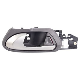 TRQ Left Interior Door Handle Gray Housing with Silver Lever Drivers Side Compatible with 2006-2011 Honda Civic