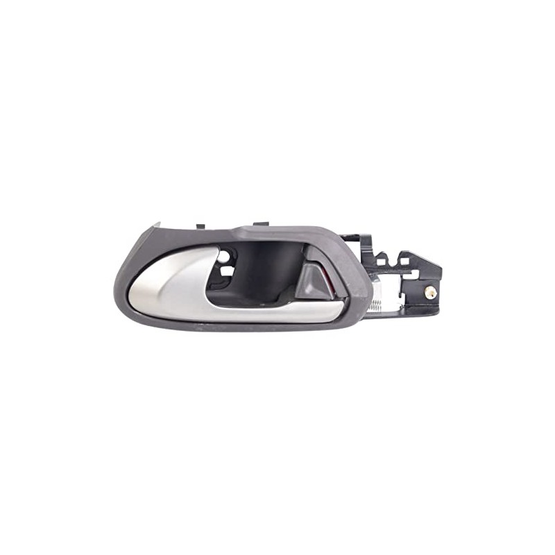 TRQ Left Interior Door Handle Gray Housing with Silver Lever