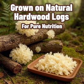 3.5oz Whole Dried Snow Fungus Mushroom – Natural Tremella with Soft Jelly Texture for Chinese Soup, Sweet Dessert, Vegan Salad Cooking – Gluten-Free, No Additives