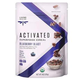Living Intentions Organic Superfood Cereal – Blueberry Blast – NonGMO – Gluten Free – Vegan Paleo – Kosher – 9 Ounce Unit