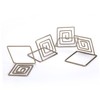 jojofuny 40pcs Square Memo Holders with Base Elegant Table Number