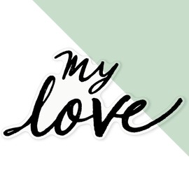 'My Love' Clear Sticker Decal – Waterproof Film for Windows, Cars, Walls & Crafts, XL (460mm) (DC00137923)