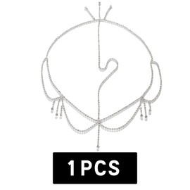 Rhinestone Headband Girls Bride Crystal Head Chain Wedding Prom Headpieces Jewelry Party Festival Hair Accessories for Women and Ladies 4322