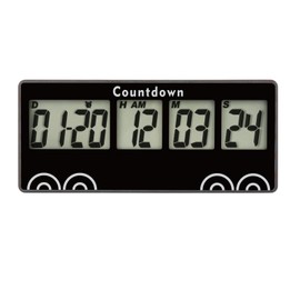 HonorMeet Digital 9999 Days Retirement Countdown Clock, Days Countdown Timer, Backlight Display, 12 & 24 Hour Daily Calendar for Retirement Work Anniversary Graduation. (Black)