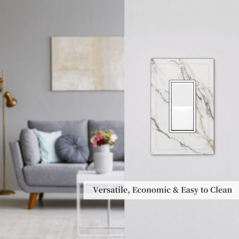 Wuyocha Outlet Covers White Marble with Gray Brown Veins Abstract