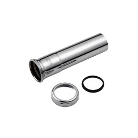 ZM 1-1/2 Inch Heavy Duty Extension Tube with Slip Joint Connection, 6 Inch Length, 22 Gauge, Brass Plumbing Fitting, Chrome