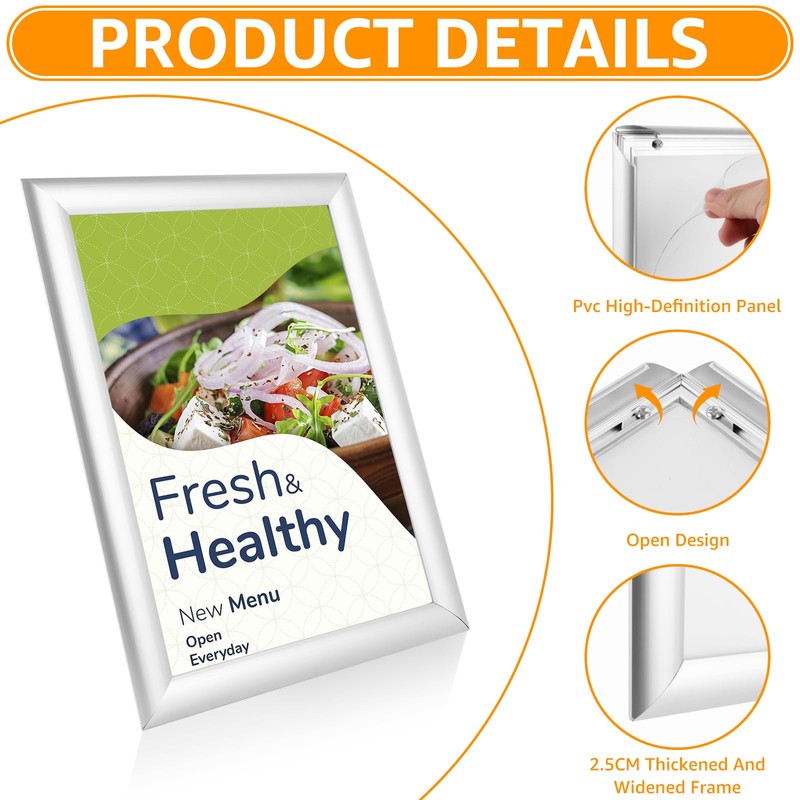 GBACHOOSE Pack of 2 Folding Frames Aluminium A4, Folding Frame