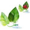 Rosojodg 1Pc Fish Toys Reusable Plastic Plant Betta Hammock Leaf