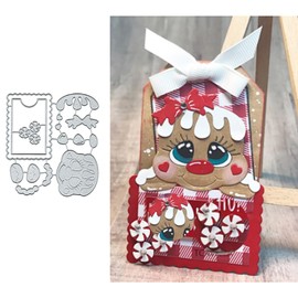 Snowflake Gingerbread Man Metal Cutting Die Cuts, Gingerbread Man Embossing Stencils DIY Crafts Cards Cutting Dies Cuts for DIY Embossing Card Making Photo Decorative Paper Dies Scrapbooking