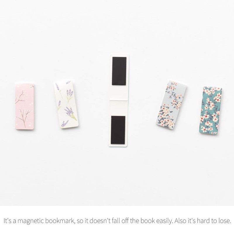 Monolike Magnetic Bookmarks Floral, Set of 5