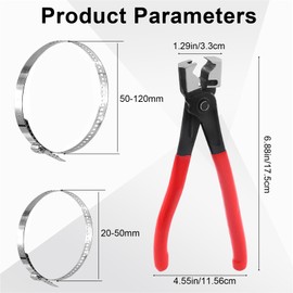 Leogony CV Boot Clamp Pliers, Clic-R Type Heavy Duty Hose Clamp Pliers with 12 Pcs Adjustable CV Boot Clips for Most Cars