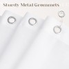 DUKIYO White Linen 90 Inch Shower Curtain Extra Long Cloth