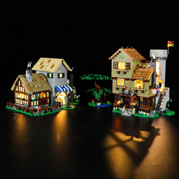 YEABRICKS LED Light for 10332 Icons Medieval Town Square Building