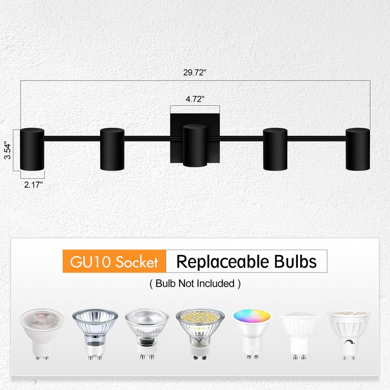 BoostArea Track Lighting Kit, Kitchen Lighting Fixtures Ceiling, 5 Light