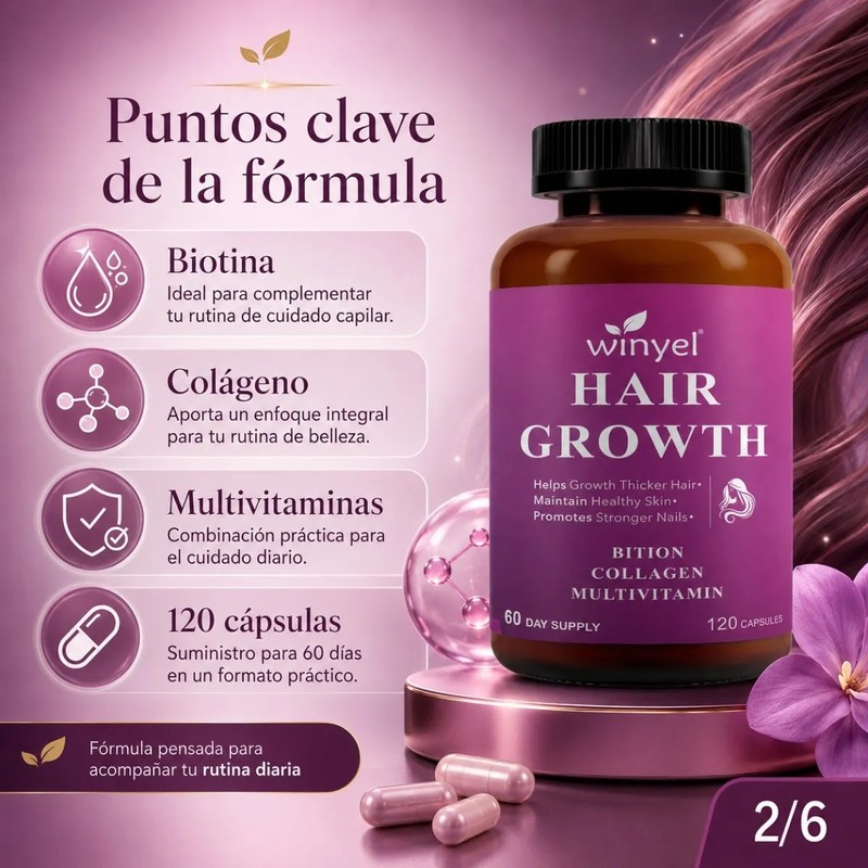 Biotina Y Colágeno En Cápsulas Para Cuidado Personal