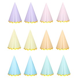 FDRJKN Birthday Hats for Adults, 12 Pack Party Hats, 6 Colors, 15.8 * 10.5cm, for Kids, Adults, and Pets, Ideal for Birthday Parties, Baby Showers, School Events