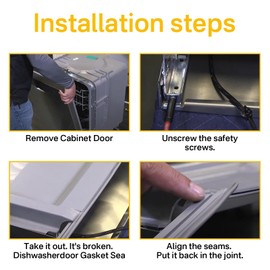 WD08X21894 Dishwasher Lower Door Gasket Seal Compatible with GE Hotpoint Dishwasher Replaces WD08X21894-50PK AP5980286 WD08X10090 4164470 PS11700870 Compatible with XDF400PGN0BB XDF400PGN0WW XDF400P