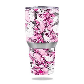 MightySkins Skin Compatible with Ozark Trail 30 oz Tumbler - Butterflies | Protective, Durable, and Unique Vinyl Decal wrap Cover | Easy to Apply, Remove, and Change Styles | Made in The USA