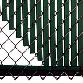 Made in America - Viper Channel Bottom Locking Track for Chain Link Fence Slats (Green)