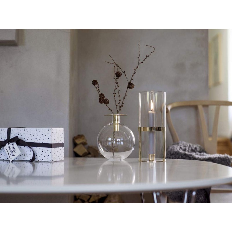 Sagaform Top Vase, Clear/Gold