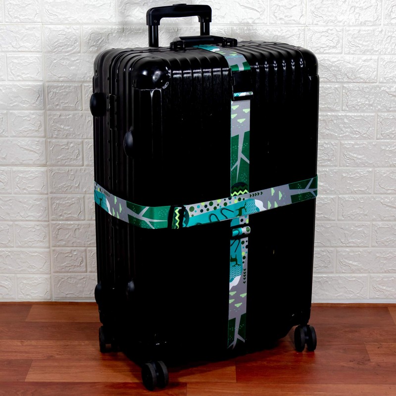 Teeoff Luggage Straps Suitcase Belts Travel Bag Accessories Adjustable (Geometric