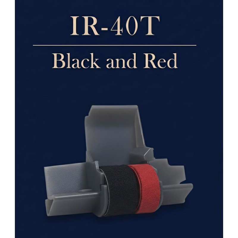 IR‑40T Black & Red x [2 Pack] Ink Roller Ribbon