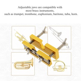 MuzcYM Adjustable Mouthpiece Puller Tool Mouthpiece Puller Remover Holder Tool for Brass-Wind Instruments Trumpet, Trombone, Horn（Gold）