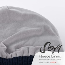 FURTALK Women's Beanie Hat, Warm, Winter-Wear with Soft Inner Lining, navy