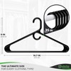 Ultra Heavy Duty Plastic Clothes Hangers - Black - Durable