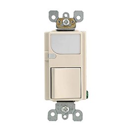 Leviton 6526-T Light Almond 15-Amp 120V AC Combination Decora Switch with LED Guide Light