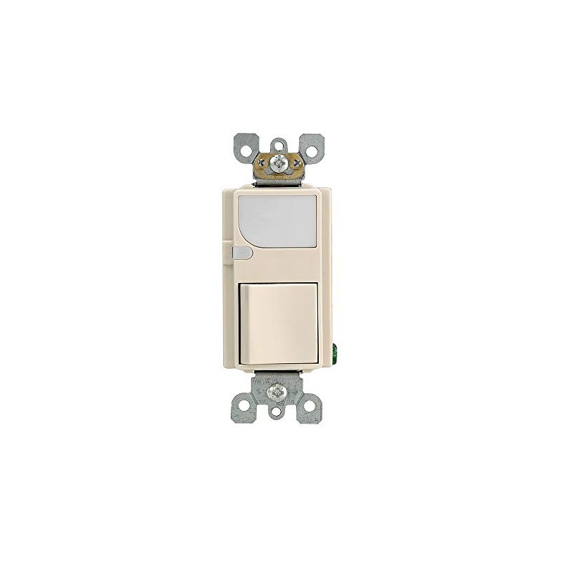 Leviton 6526-T Light Almond 15-Amp 120V AC Combination Decora Switch