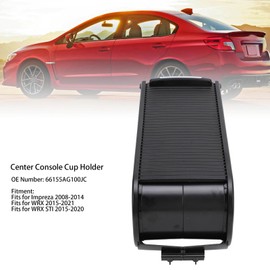 Center Console Cup Holder for Impreza 2008-2014, WRX 2015-2021, WRX STI 2015-2020, OE #66155AG100JC, Center Console Organizer Tray Replacement, Car Interior Drink Holder