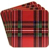 Lesser & Pavey Red Tartan Coasters Set Of 4