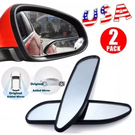 Unbranded 2x 360° Stick on Rear View Auxiliary Blind Spot Mirror Wide Angle Car Truck SUV