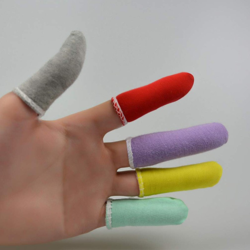 PRETYZOOM 50pcs Finger Cots Cotton Finger Guards Protective Fabric Finger