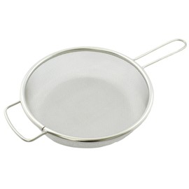 Hitichi Tools One-Handed Strainer for Frying Pans, 7.5 inches (19 cm), Stainless Steel, Made in Japan, Dishwasher Safe, Silver