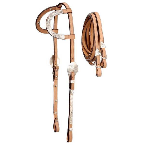 Royal King Double Ear Show Headstall w/Reins Horse