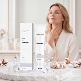 Magic Collagen Fullerene Neck Cream - Neck Skincare with Collagen Peptides, Tighten and Lift Firming Neck Cream for Crepey Skin, Deep Hydrating Skin Care for Smooth & Radiant Complexion (2Pcs)