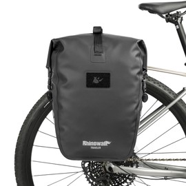 Rhinowalk Waterproof Bike Pannier Bag 20L Quick Release TPU with Shoulder Strap Reflective Design for Commuting Touring Traveling Bikepacking, 20L