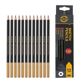 Set 12 Lápices Grafito Sketch Escritura Dibujo Uffiziarts (14B)