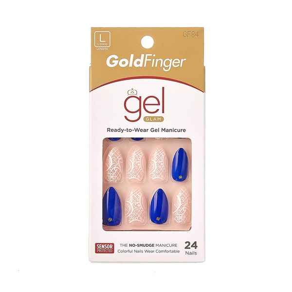 Kiss Gold Finger Posh Queen GF84 24 Full cover nails