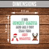 Secret Santa Present Gift Funny Drinks Coaster Tea Coffee Coaster