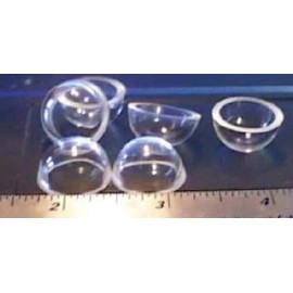 complex HEMISPHERE PLEXIGLAS CLEAR 1.00" OD x .5" ID x .125 THICK NO FLANGE 15975-200