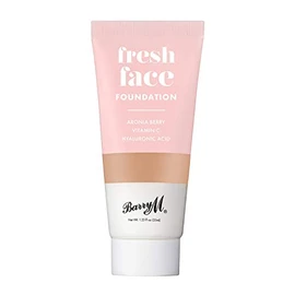 Barry M Cosmetics Fresh Face Lightweight Liquid Foundation Infused With Hyaluronic Acid And Vitamin C, Shade 10