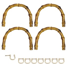 Trsnzul Bamboo Handle for Bags Pack of 4 Handbag Handles Bamboo Bag Handles Bamboo Replacement Bag Hanger Handbag Handle Made of Bamboo Bag Handle Bamboo Bag Handle Handles Made of Bamboo for Bags