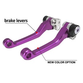 IUVWISN Electric Dirt Bike Brake Lever CNC for Surron LBX, Foldable Levers Adjustable for Sur Ron Light Bee X Purple