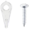 Prime-Line T 8733 Storm Door Panel Clip, Flush, Clear Acrylic