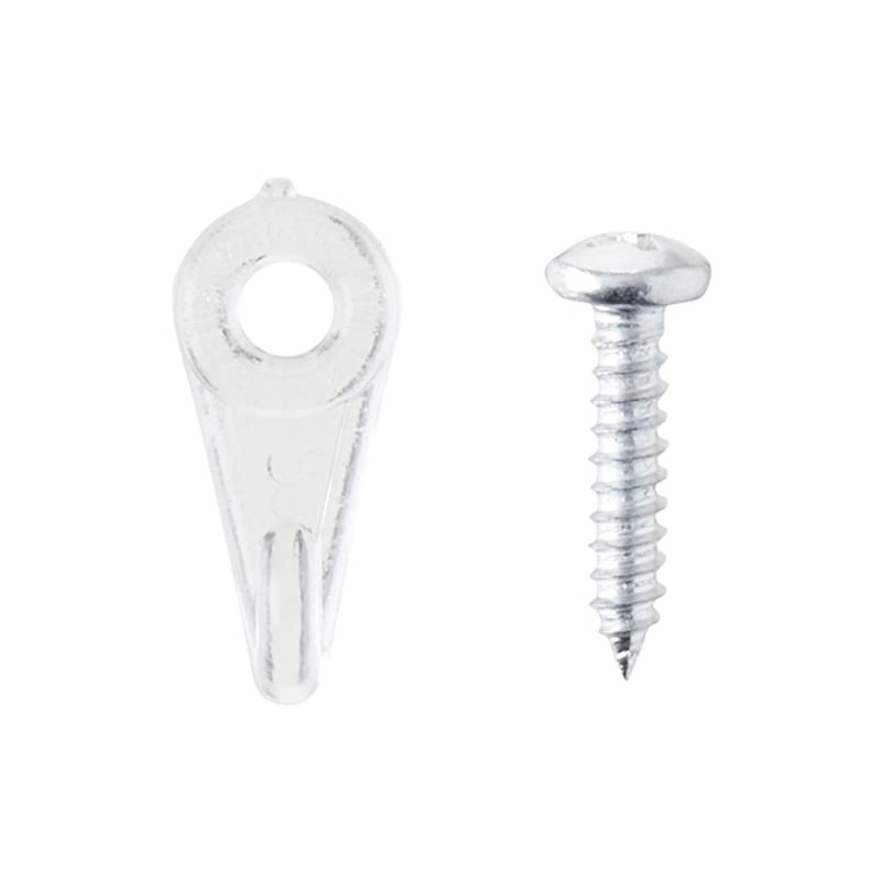 Prime-Line T 8733 Storm Door Panel Clip, Flush, Clear Acrylic