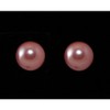 Classic Pink Color 12mm Faux Pearl Stud Earrings - Pierced